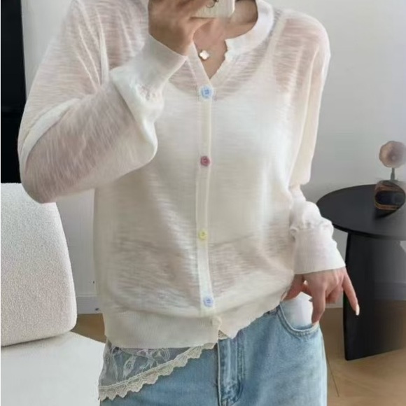 Colorful Button-Up Cardigans - Picture 4 of 8